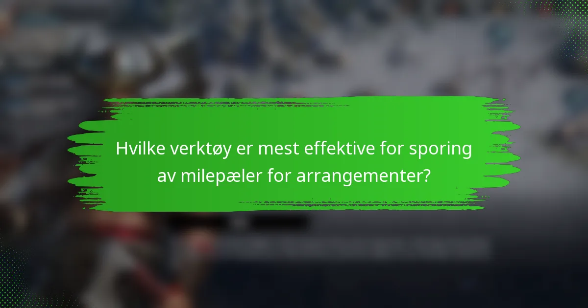 Hvilke verktøy er mest effektive for sporing av milepæler for arrangementer?